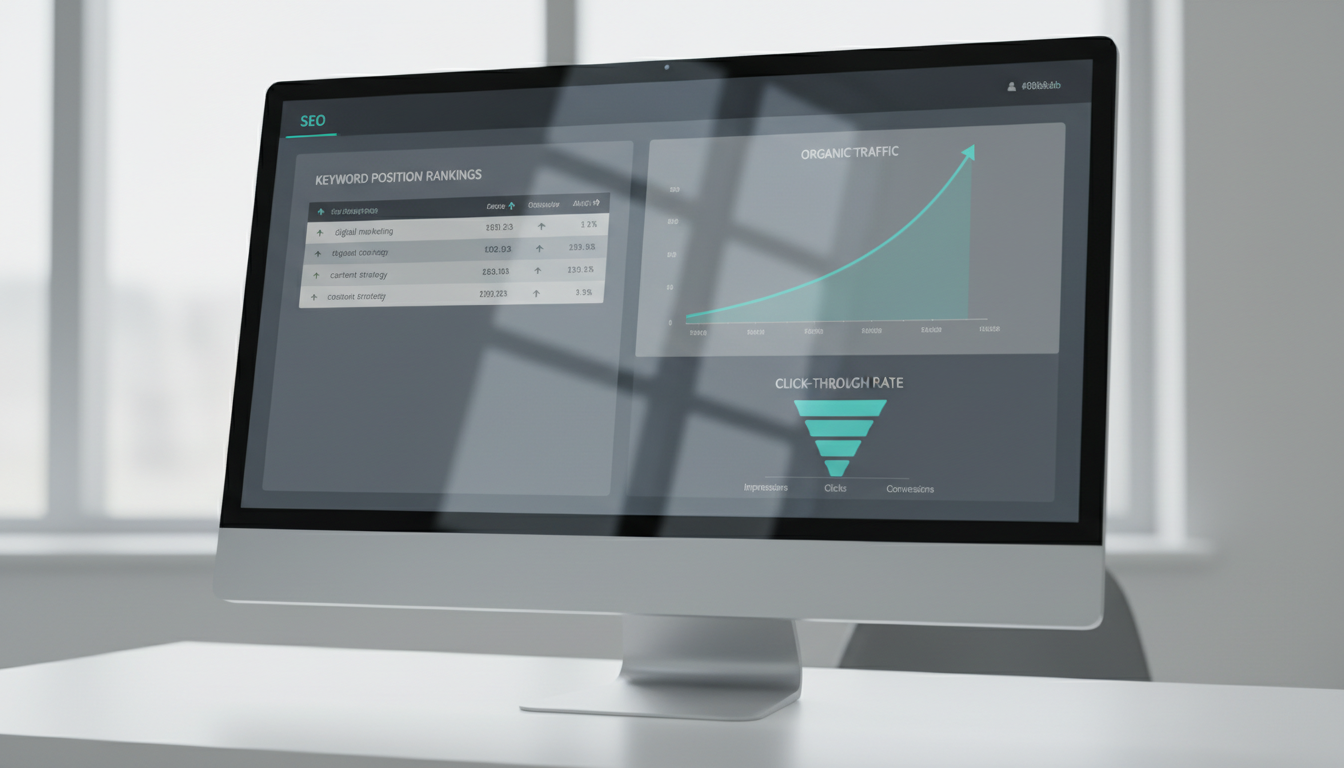 SEO analitik dashboard ekranı